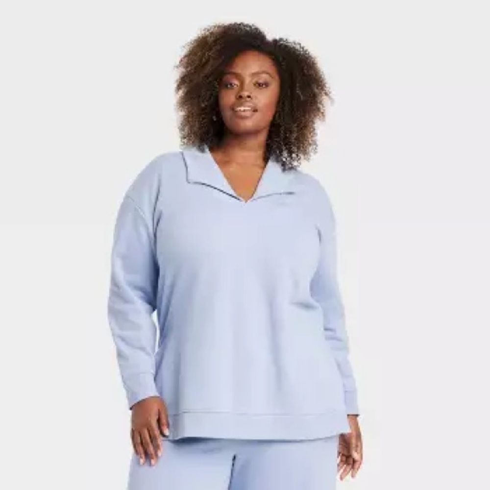 Ava & Viv Light Blue Pullover Sweatshirt
